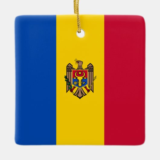 Moldavië-vlag Keramisch Ornament (Voorkant)