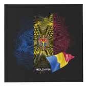 Moldavië vlag kubus (Voorkant)