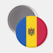 Moldavië-vlag Magneet (Voorkant / Achterkant)