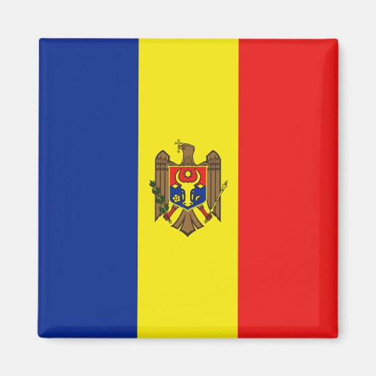 Moldavië-vlag Magnet (Voorkant)