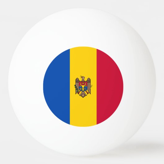 Moldavië-vlag Pingpongbal (Achterkant)