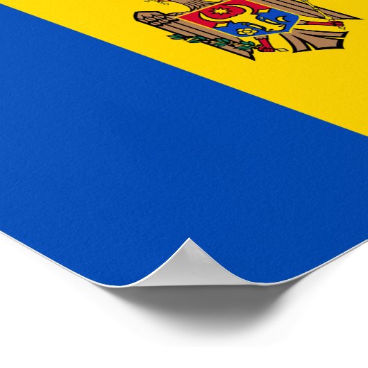 Moldavië-vlag Poster (Hoek)