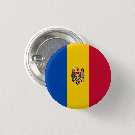 Moldavië-vlag Ronde Button 3,2 Cm (Voorkant /achterkant)