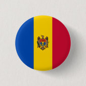 Moldavië-vlag Ronde Button 3,2 Cm (Voorkant)