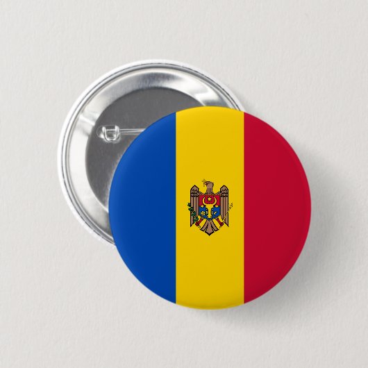 Moldavië-vlag Ronde Button 5,7 Cm (Voorkant /achterkant)