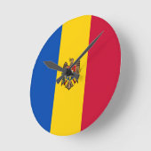 Moldavië Vlag Ronde Klok (Hoek)
