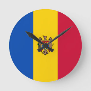 Moldavië Vlag Ronde Klok