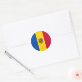 Moldavië-vlag Ronde Sticker (Envelop)