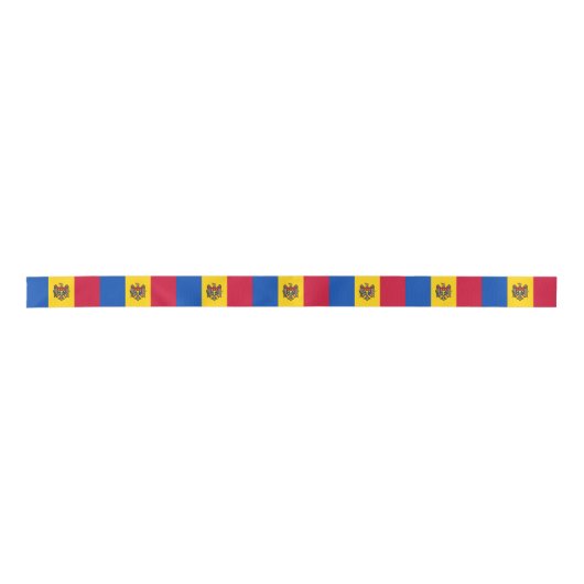 Moldavië-vlag Satijnen Lint (Voorkant)