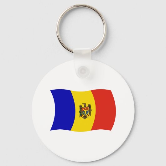 Moldavië Vlag Sleutelhanger (Voorkant)