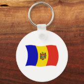Moldavië Vlag Sleutelhanger (Voorkant)