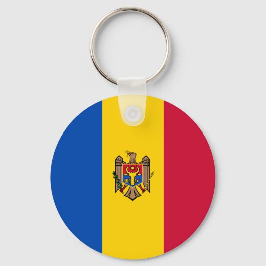 Moldavië Vlag Sleutelhanger (Voorkant)