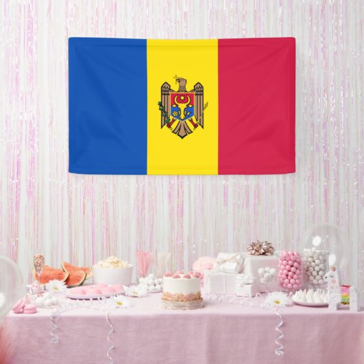 Moldavië vlag spandoek (Feest)