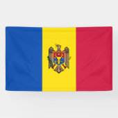 Moldavië vlag spandoek (Horizontaal)