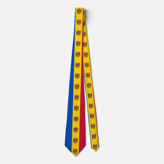 Moldavië Vlag Stropdas (Voorkant)