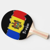 Moldavië-vlag Tafeltennisbatje (Zijkant)
