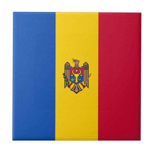 Moldavië-vlag Tegeltje (Voorkant)