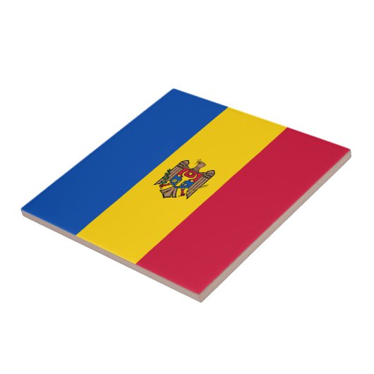 Moldavië-vlag Tegeltje (Zijkant)