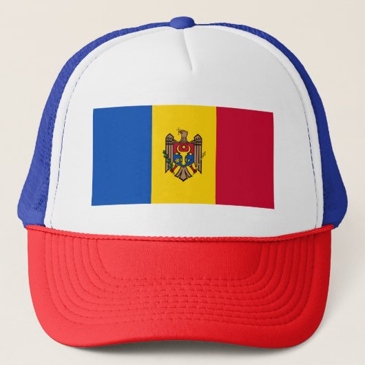 Moldavië-vlag Trucker Pet (Voorkant)