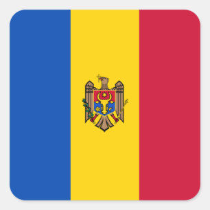 Moldavië-vlag Vierkante Sticker