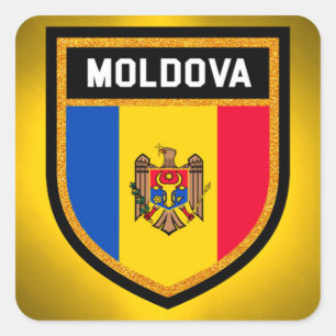 Moldavië-vlag Vierkante Sticker