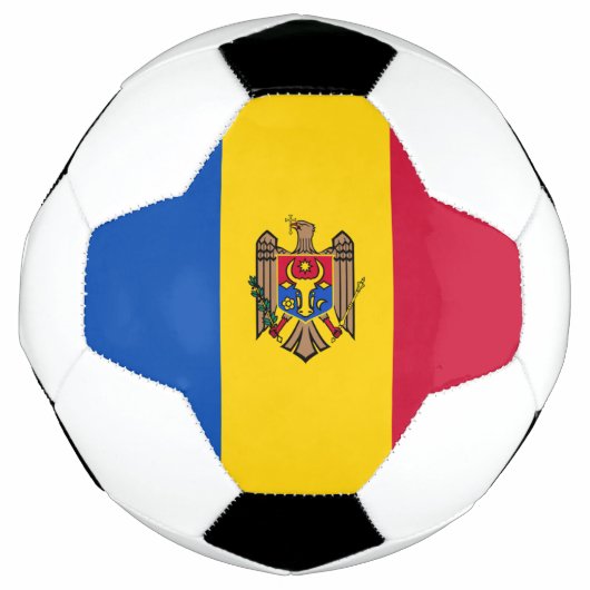 Moldavië Vlag Voetbal (Voorkant)