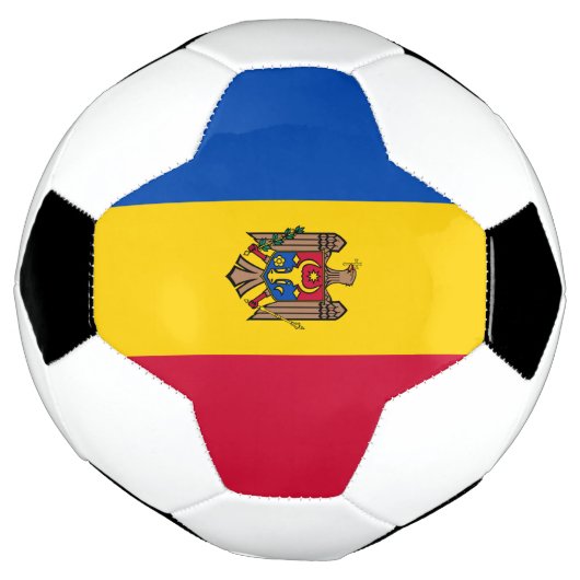Moldavië-vlag Voetbal (Gedraaid)