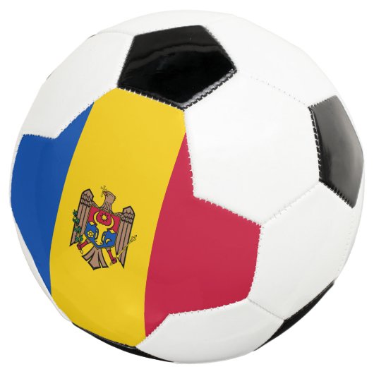 Moldavië-vlag Voetbal (Drie kwart)