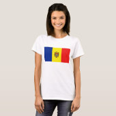 Moldavië vlag x kaart T-Shirt (Voorkant volledig)