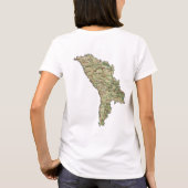Moldavië vlag x kaart T-Shirt (Achterkant)
