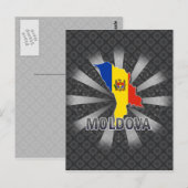 Moldavië-vlaggenkaart 2.0 briefkaart (Voorkant / Achterkant)