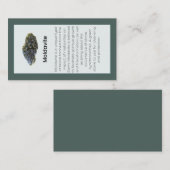 Moldaviet Crystal Betekenis Sieraden Display Edels Visitekaartje (Voorkant / Achterkant)