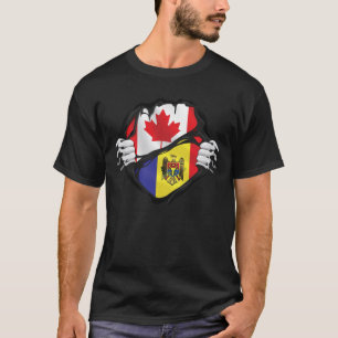 Moldavisch Canadees handje met Roots vlag T-shirt