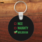 Moldavisch Grappig Moldavië Pajama Kerstmis Sleutelhanger (Voorkant)