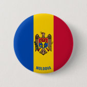 Moldavisch Vlag Cute Patriotic Ronde Button 5,7 Cm (Voorkant)