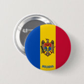 Moldavisch Vlag Cute Patriotic Ronde Button 5,7 Cm (Voorkant /achterkant)