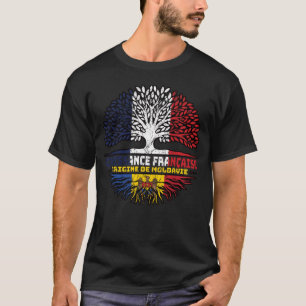 Moldavische Moldavische Franse vlag - boomstamwort T-shirt
