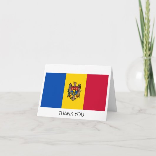 Moldavische vlag bedankkaart (Voorkant)