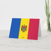 Moldavische vlag bedankkaart (Achterkant)