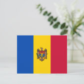 Moldavische vlag briefkaart (Staand voorkant)