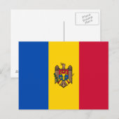 Moldavische vlag briefkaart (Voorkant / Achterkant)
