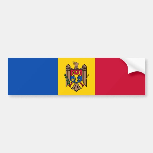 Moldavische vlag bumpersticker (Voorkant)