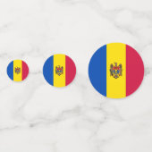 Moldavische vlag confetti (Achterkanten)