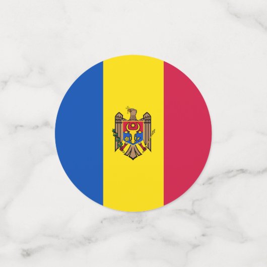 Moldavische vlag confetti (Kleine voorkant)