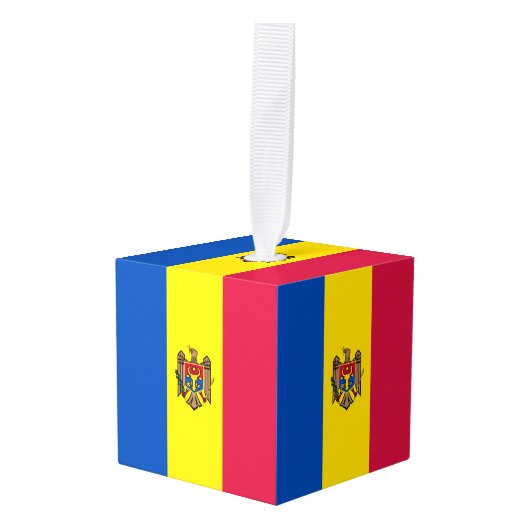 Moldavische vlag decoratie (Voorkant hoekig)