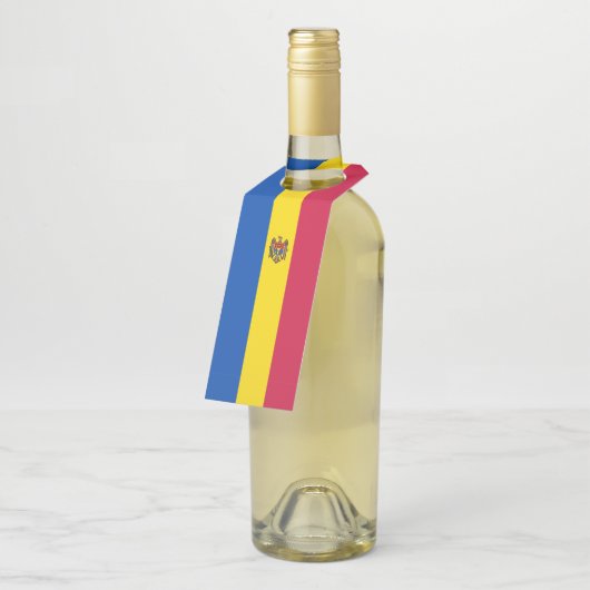 Moldavische vlag flessenhanger (Schuin)