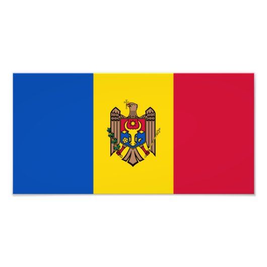 Moldavische vlag foto afdruk (Voorkant)