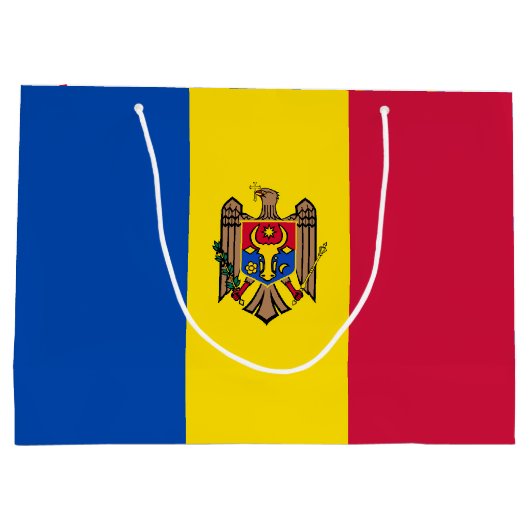 Moldavische vlag groot cadeauzakje (Achterkant)