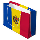 Moldavische vlag groot cadeauzakje (Voorkant Gekanteld)