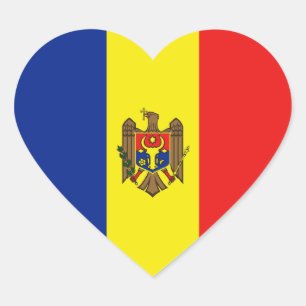 Moldavische vlag Heart Sticker
